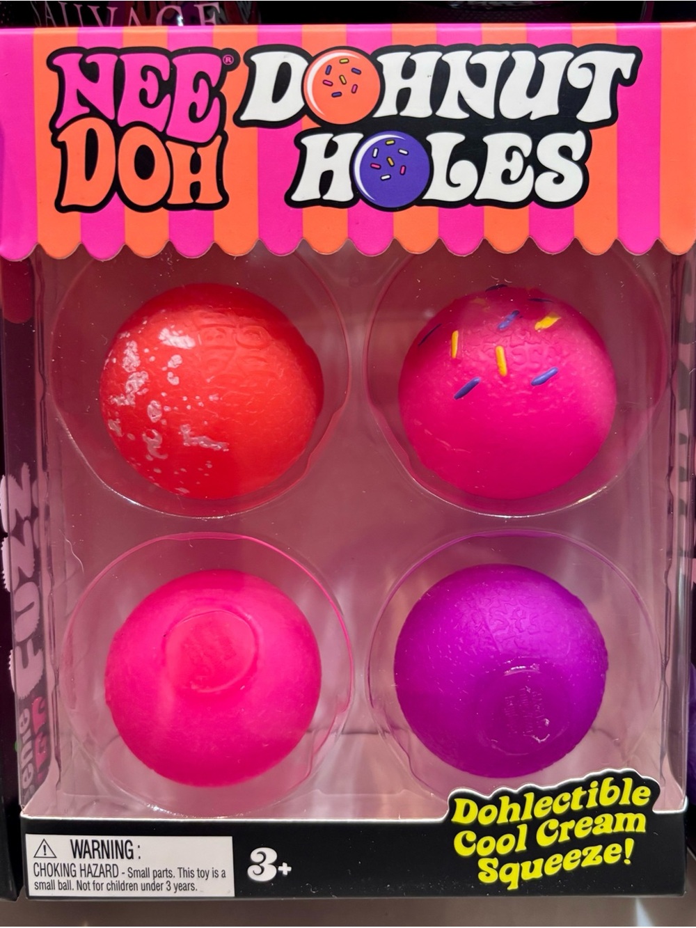Needoh Dohnut Holes 4-Pack Teenie Donut Holes NEW IN BOX Sealed